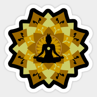 Woman Doing Yoga Sticker